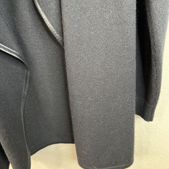 Ralph Lauren Open Draped Cardigan With Leather Lining Small Dress Casual‎ - Picture 7 of 14